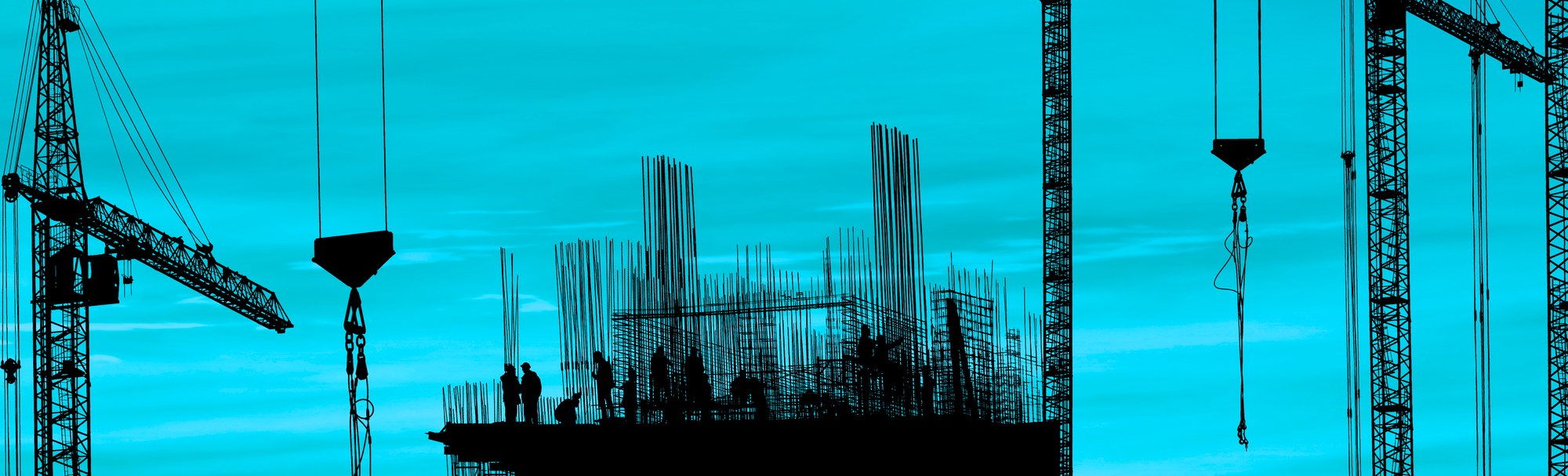 silhouette of construction worker